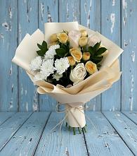 Букет цветов из:  Розы и Хризантемы в Троицком Воронежской области