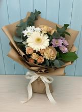 Букет цветов из:  Герберы и Хризантемы в Троицком Воронежской области