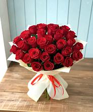 Букет 29 Красных роз в Троицком Воронежской области