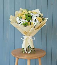 Букет цветов из:  Хризантемы и Розы в Троицком Воронежской области