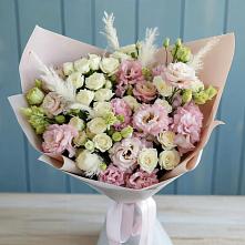 Букет цветов из:  Альстромерии и Розы #REPLACE_PRED# Троицком Воронежской области